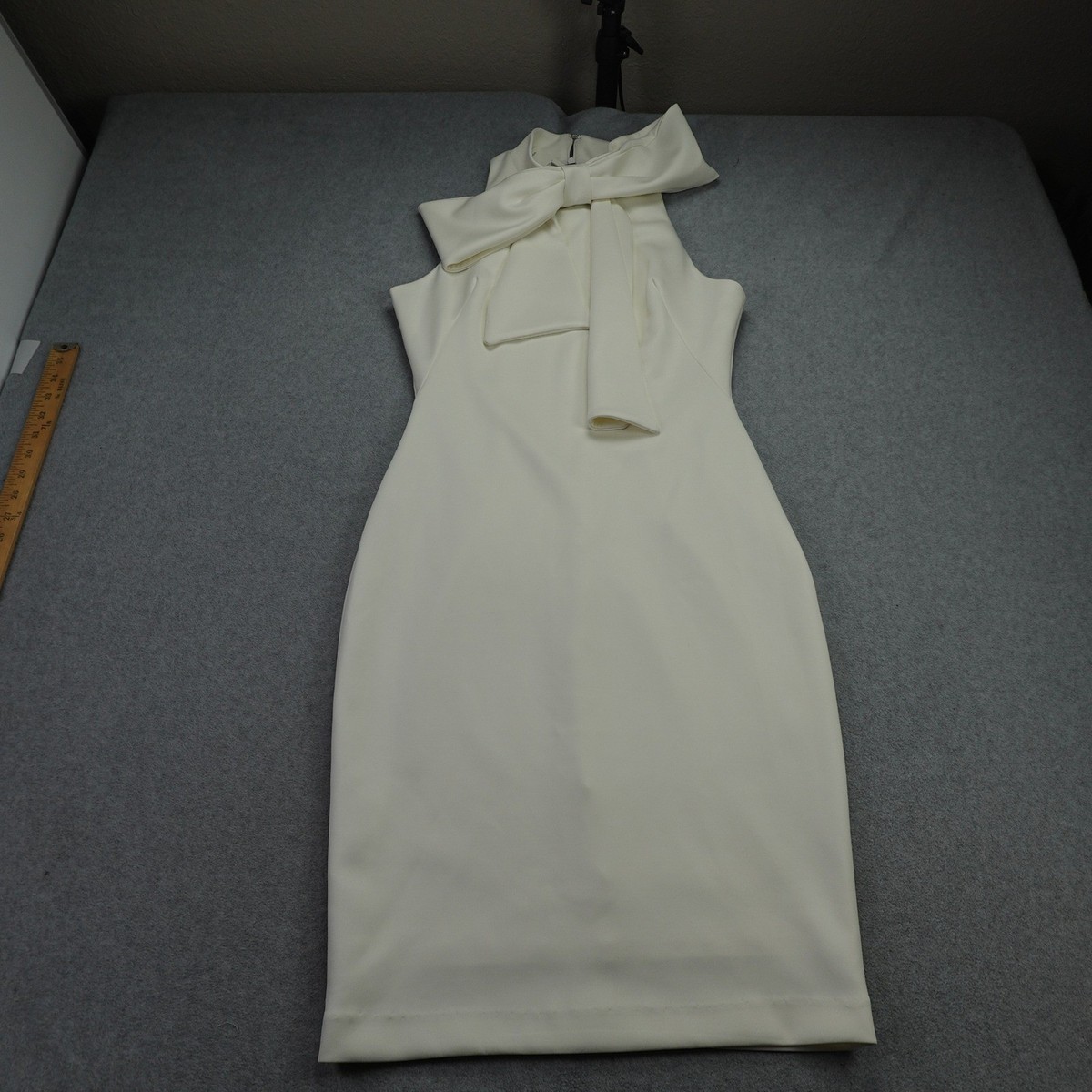 cream dress with black bows Cupids Bow Mini Dress Cream/Black main image 0