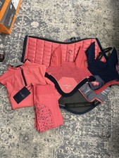 Lemieux Mini, Young Rider Cranberry Size 7-8 Top&tights, Matching XS Pad &Bonnet