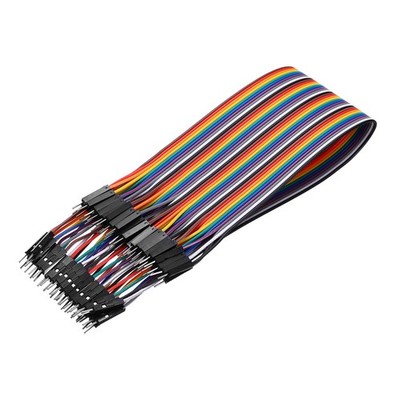 Male to Male 40Pin Breadboard Jumper Wire 2.54mm Pitch Cable 30cm 1 Pcs
