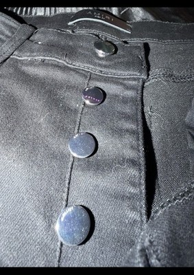 Distressed Skinny Jeans Black Blue Suede (Amiri Style) Size 31