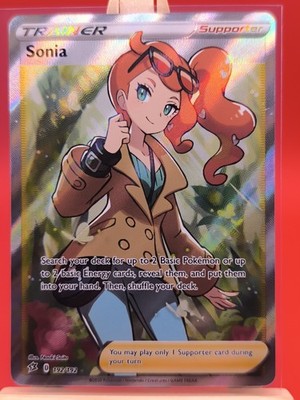 sword and shield rebel clash rare cards Sonia 192/192 Full Art Supporter Ultra Pokemon Card * New * 059/192 / Rare Card Type / HP / Stage Ninetales RARE card 025/192 Sword