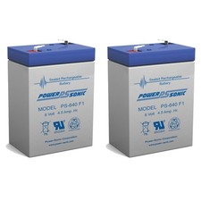 Power-Sonic 6 VOLT 4.5AH RECHARGEABLE GAME DEER FEEDER BATTERY - PS-640 - 2 Pack