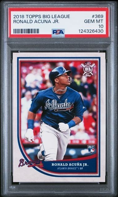 2018 Topps Big League #369 Ronald Acuna Jr Rookie RC PSA 10