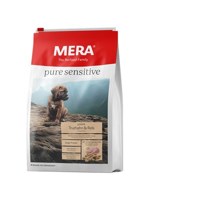 Mera Dog Pure Sensitive Junior Truthahn&Reis  12,5kg Hundefutter