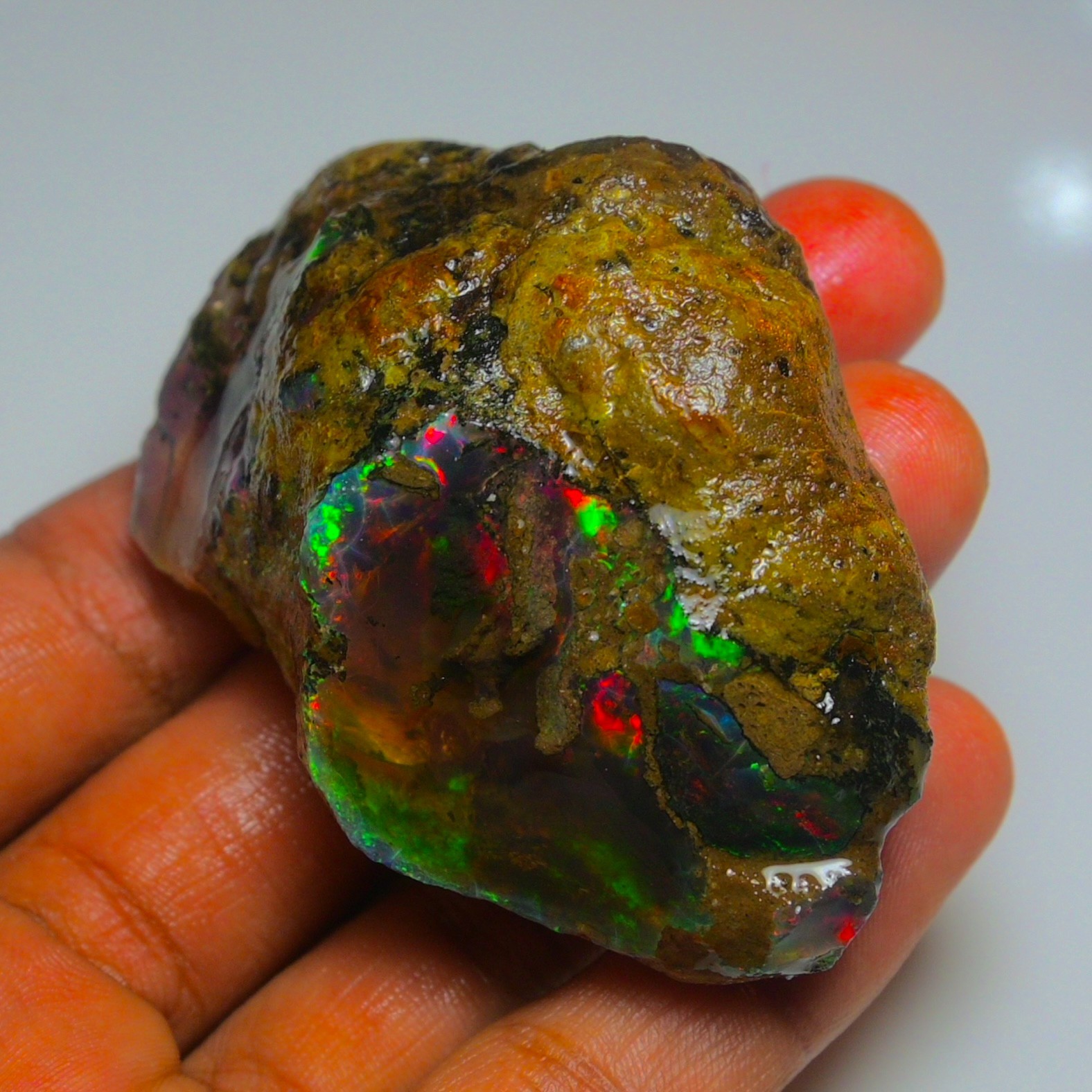 Stunning Ethiopian Opal Rough 287.30  Cts, Large Oil Opal Specimen Natural Opal