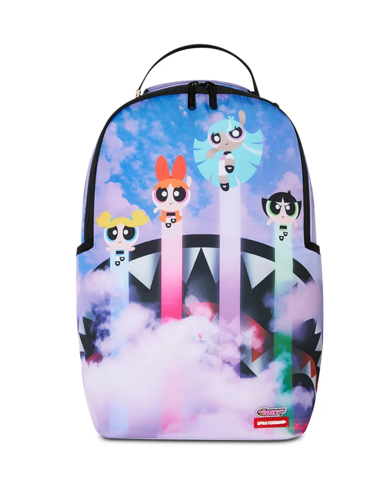 Sprayground Powerpuff Girls Cloudy Backpack🔥New Black Bookbag Large School Bag