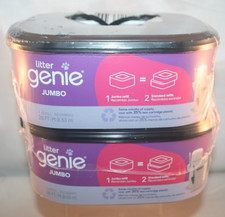 Litter Genie Jumbo Refill 2 Pack Cat Litter Disposal System Bags Odor Control