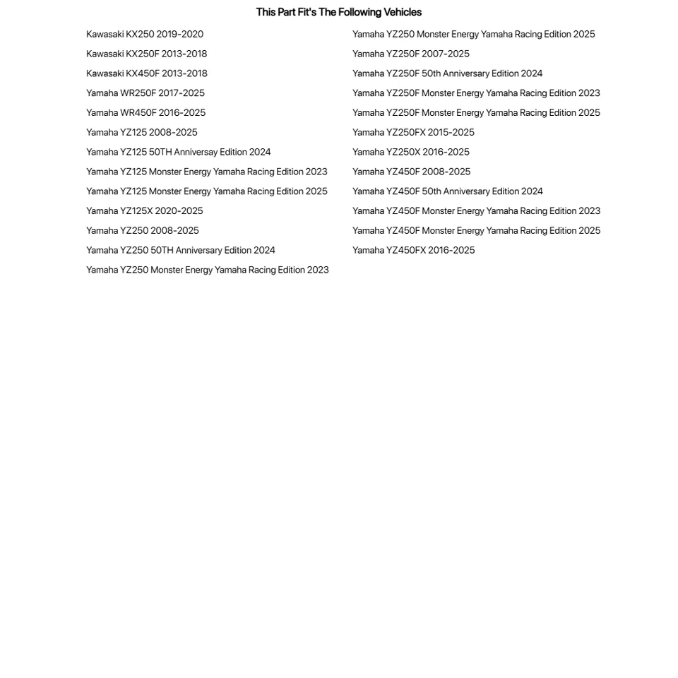 Palanca de freno Tusk pulida para Yamaha YZ450F 2008-2026 Foto 2 de 2