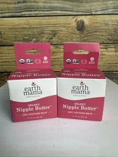 2 Organic Nipple Butter Breastfeeding Cream by Earth Mama 2 fl.oz Exp 10/27