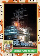 1991 Carrier Plane at Night 55 Desert Storm Topps Trading Card Game TCG CCG