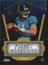 2011 Topps Chrome Finest Freshman #FFBG Blaine Gabbert RC Rookie Card. rookie card picture