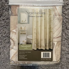Newport Home Seychelles Seashell Shower Curtain Polyester