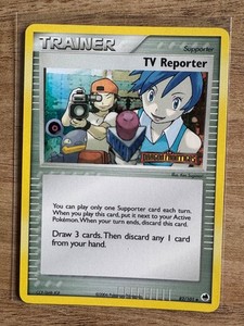 Pokemon TCG EX Dragon Frontiers TV Reporter Reverse Holo/Stamped 82/101