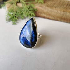 Wonderful Labradorite Gemstone Ring 925 Sterling Silver Wife Gift Ring PG7521