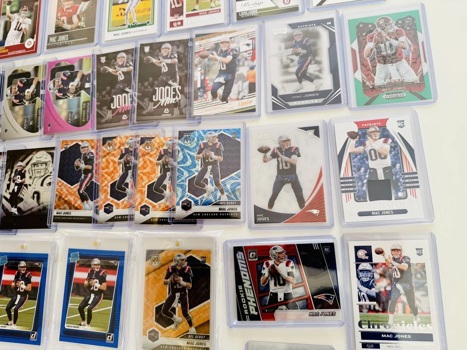 2021 Panini NFL MAC JONES ROOKIE LOT OF 92! INSERT RAINBOW OPTIC #'D SP MORE! - Image 4 of 4