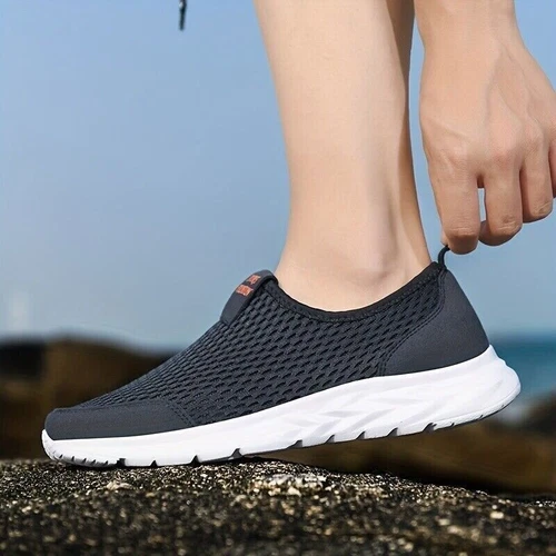 Herren Outdoor Freizeit Slipper Schuhe Sport Laufen Fitnessstudio Turnschuhe Tennis Gehen - Bild 10 von 28