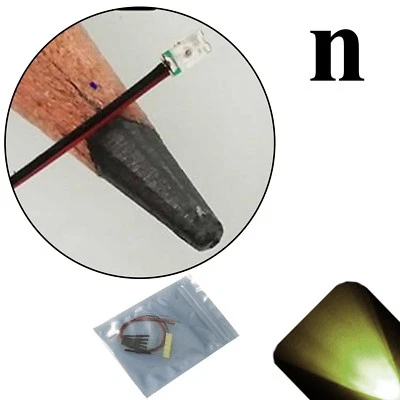 LIGHTHOUSE LEDS 20 x 12v 0603 1608 Warm Soft White Nano SMD LED Pre-Wired Light Soldered Leads