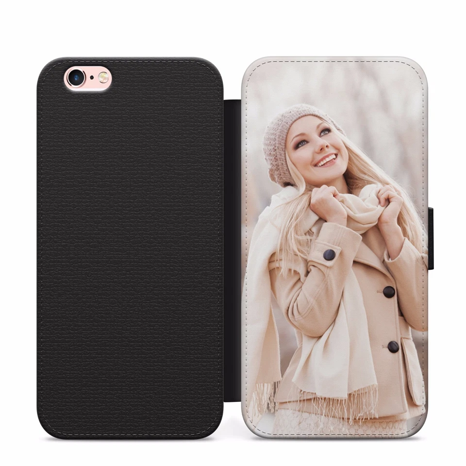 Leather Wallet Customized Personal Picture Phone Case Cover For iPhone Samsung  - Image 3 of 4