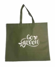 Earth Friendly Shopping Reusable Nonwoven Tote Grocery Bags. Go Green! (5 Bags)