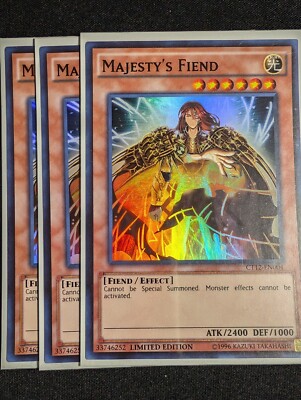Yugioh - x3 Majesty's Fiend CT12-EN004 Limited Edition Super Rare NM