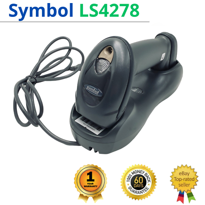 Symbol LS4278 Barcode Scanner w/STB4278 Cradle & USB Cable - 1