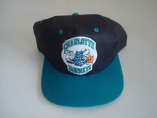 CHARLOTTE HORNETS  90S BEACH GOLF SNAPBACK HAT CAP VINTAGE S3