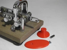 REPLACEMENT RED FINGER PIECES FOR MOST MODELS OF VIBROPLEX KEYERS - FREE DEL USA