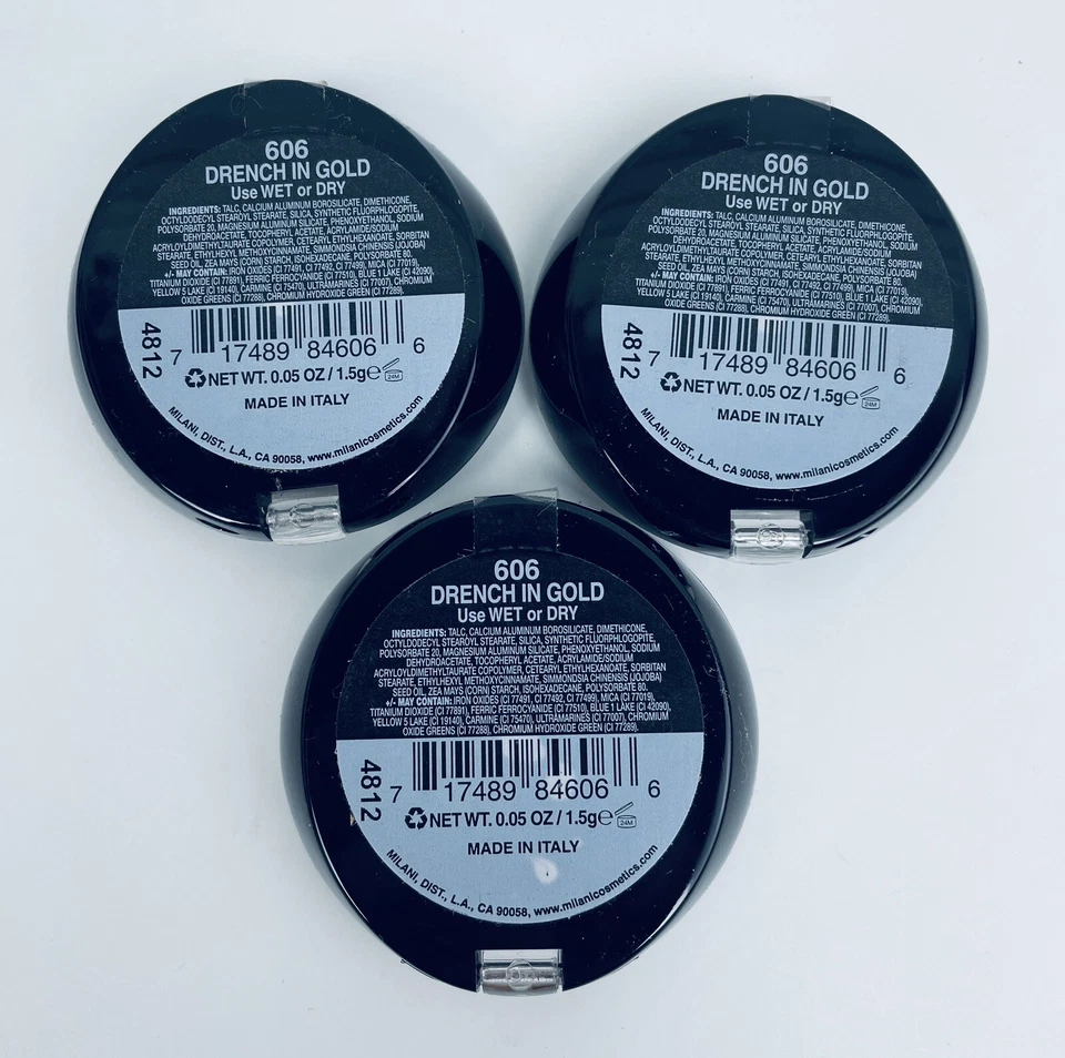 Lot of 3 Milani Baked Eyeshadow #606 Drench In Gold - Image 2 of 3