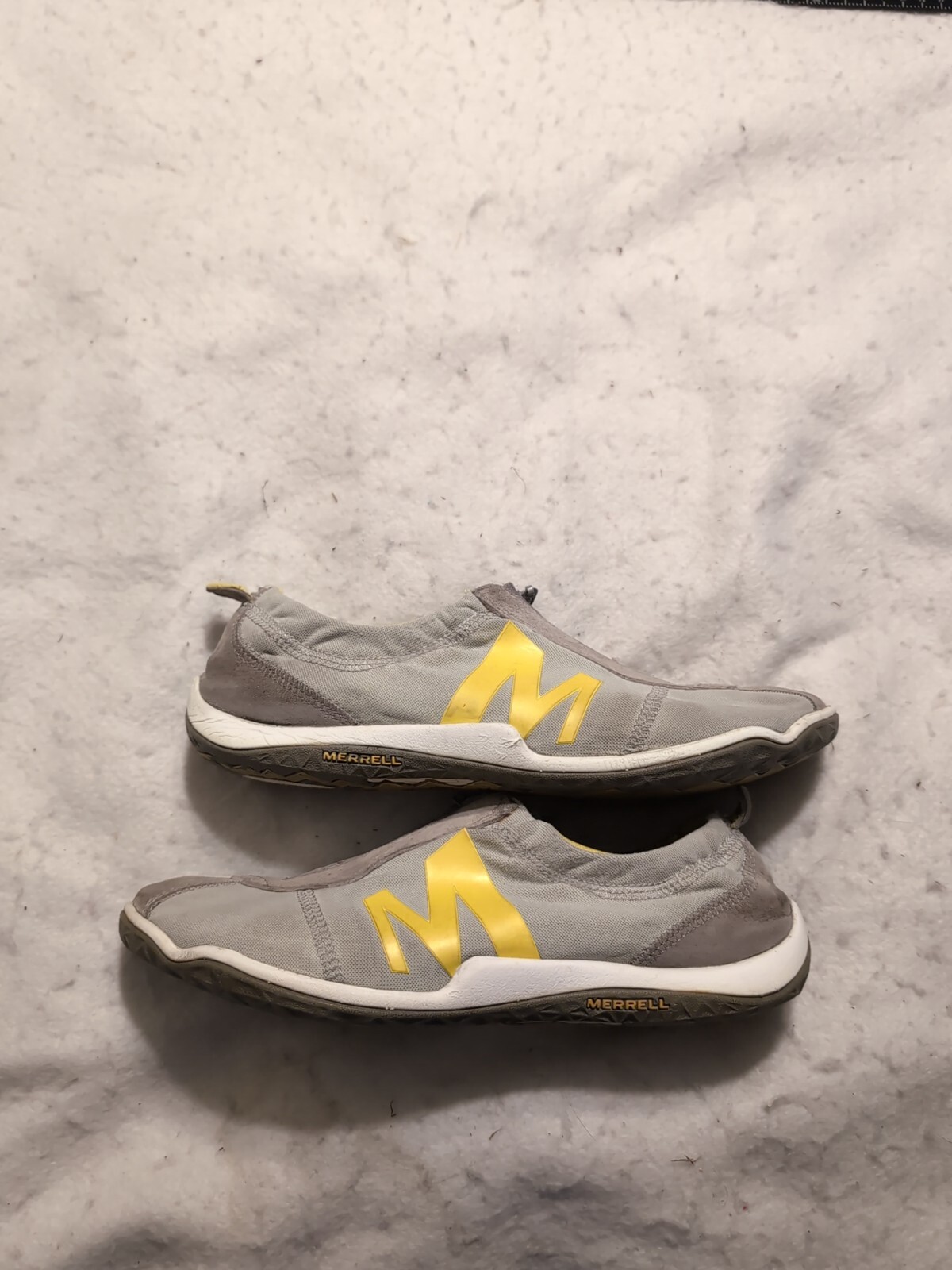 Scarpe da passeggio Merrell Lorelei con cerniera anteriore grigio giallo da donna taglia 9