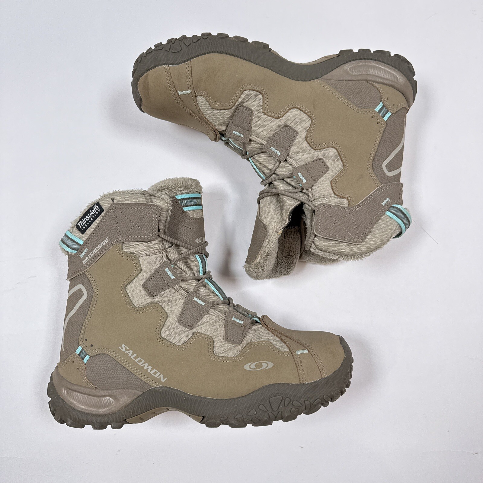 Stivali da trekking Salomon donna taglia 6 5 Thinsulate impermeabili bordo alto in pile