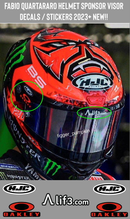 Visor Decals Stickers for Fabio Quartararo HJC Helmet 2023+ NEW