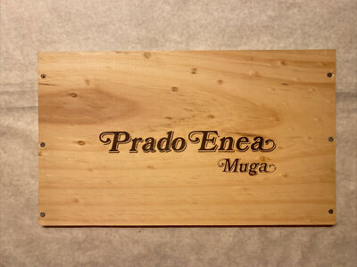 1 Rare Wine Wood Panel Prado Enea Muga Spain Vintage CRATE BOX SIDE 3/22 105