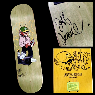 Jeff Lenoce Signed Snaps Skate Junt Autograph Skateboard Auto 8.25