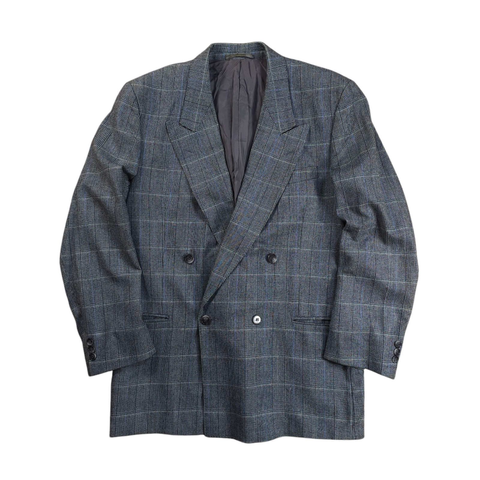 Blazer lana Yves Saint Laurent doppiopetto giacca quadri quadri uomo 40