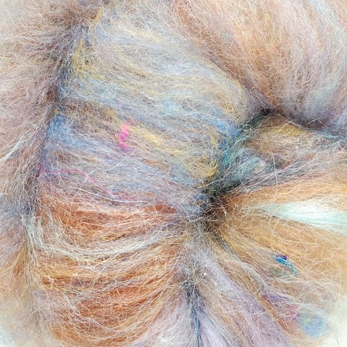 Carded Art Batt 3.25 Oz Merino Top Wool Hand Dye Alpaca Silk Fiber Multicolor - Picture 4 of 18