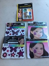 5 pc lot including 72 body jewelry applications and a 3 pc glitter makeup kit