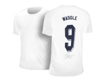 CHRIS WADDLE SIGNED SPURS COA AUTOGRAPH T-SHIRT TOTTENHAM HOTSPUR