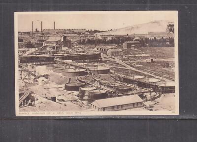 SOUTH AFRICA, A RAND GOLD MINE, SURFACE WORKINGS, 1936 Empire Exhibition ppc.