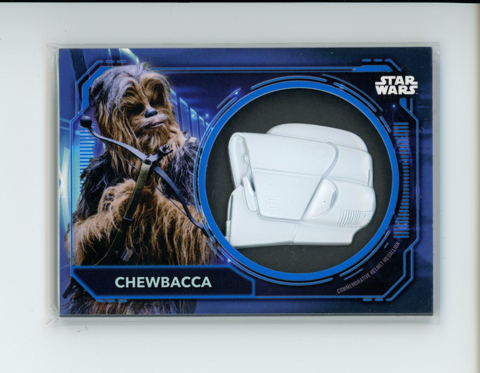2021 Topps Star Wars Battle Plans Helmet Medallion Relic /149 Chewbacca #HM-CST