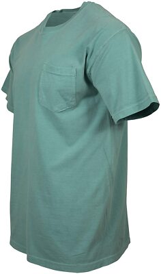 Comfort Colors Men's Pocket T-Shirt - Style 6030, 100% Ringspun Cotton, Small Khaki