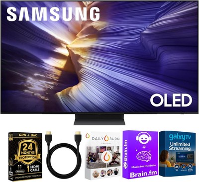Samsung QN65S90F 65'' OLED S90F Smart TV + 2-Yr CPS Protection + Streaming Bundle