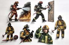 3D UPick Firefighter Axe Hose Fighting Fire Scrapbook Card Embellishment 4014