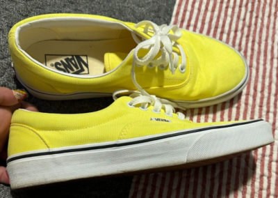 Bright Yellow VANS Off the Wall Sneakers Unisex Size -Men  display picture 1