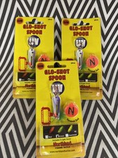 Northland Fishing Tackle Glo Shot Spoon 1/8oz UV-Glo Purple Tiger (Lot of 3)