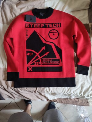 The North Face Black Series Red Steep Tech Wool Crewneck Sweater Herren Größe S