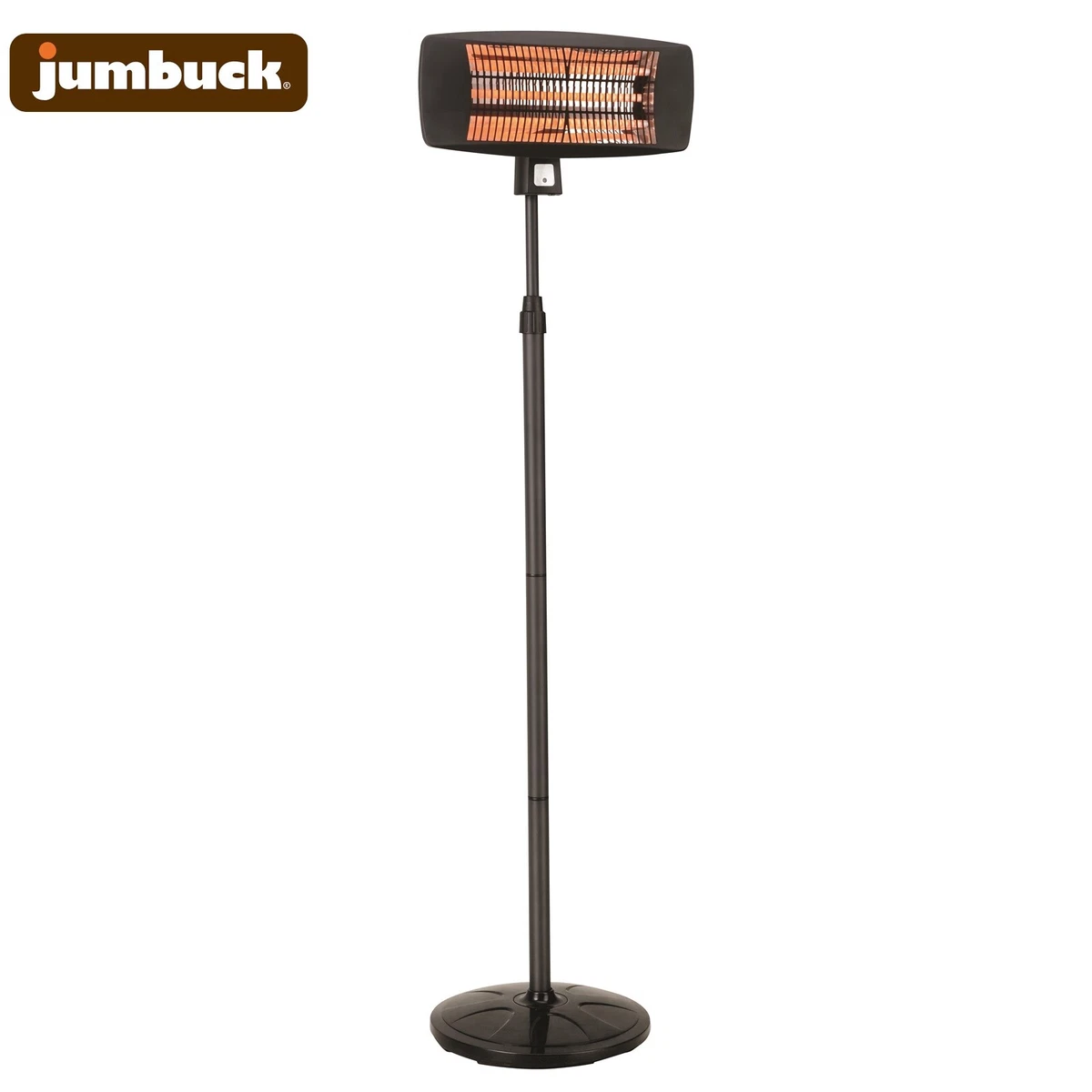 Jumbuck 2000W Quartz Outdoor Steel Electric Patio Heater Adjustable Heat  u0026amp; Stand | eBay