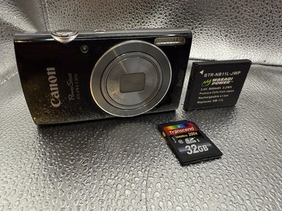Canon Powershot Elph 135 Digital Camera Black 8x Zoom 100% Tested