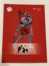 2024 RJ Mickens Onit Clemson Football Splash Nine-Series Auto #3/9 | LA Chargers