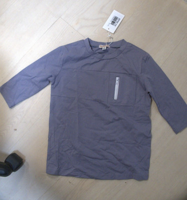 tottini blue grey 3/4 sleeve t shirt size 6