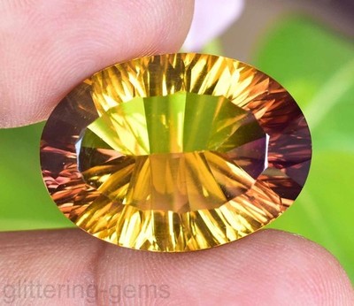 35.25 Ct Natural Bi-Color Ametrine Oval Shape Flawless Certified Gemstone 5DNP